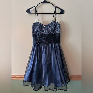 Blondie nites black/gray prom dress dance party dress
